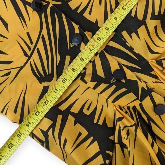 Vintage Dresses Vintage Art Deco Palm Leaf Print Pencil Dress